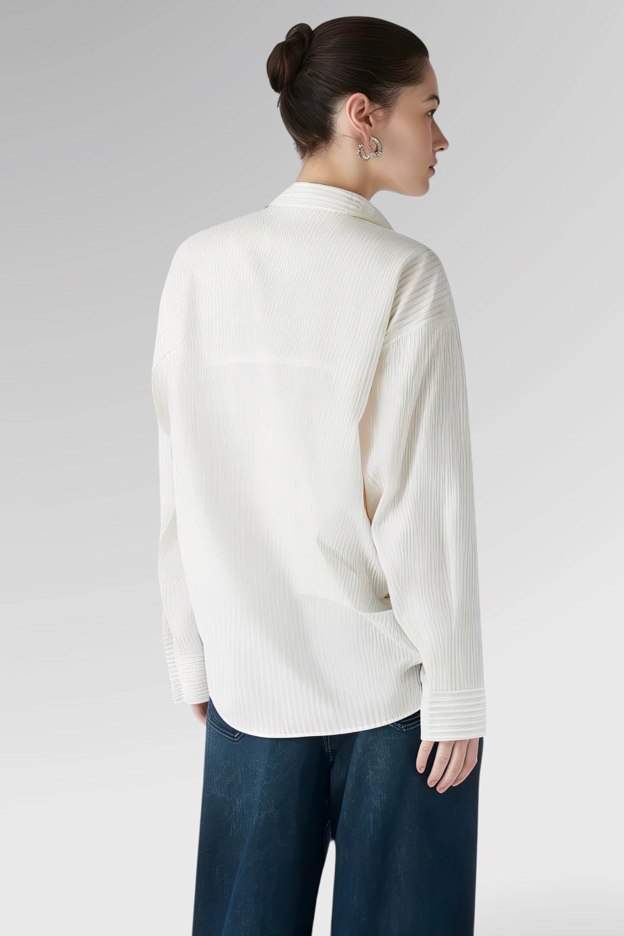 Serene Pinstripe Cotton Shirt
