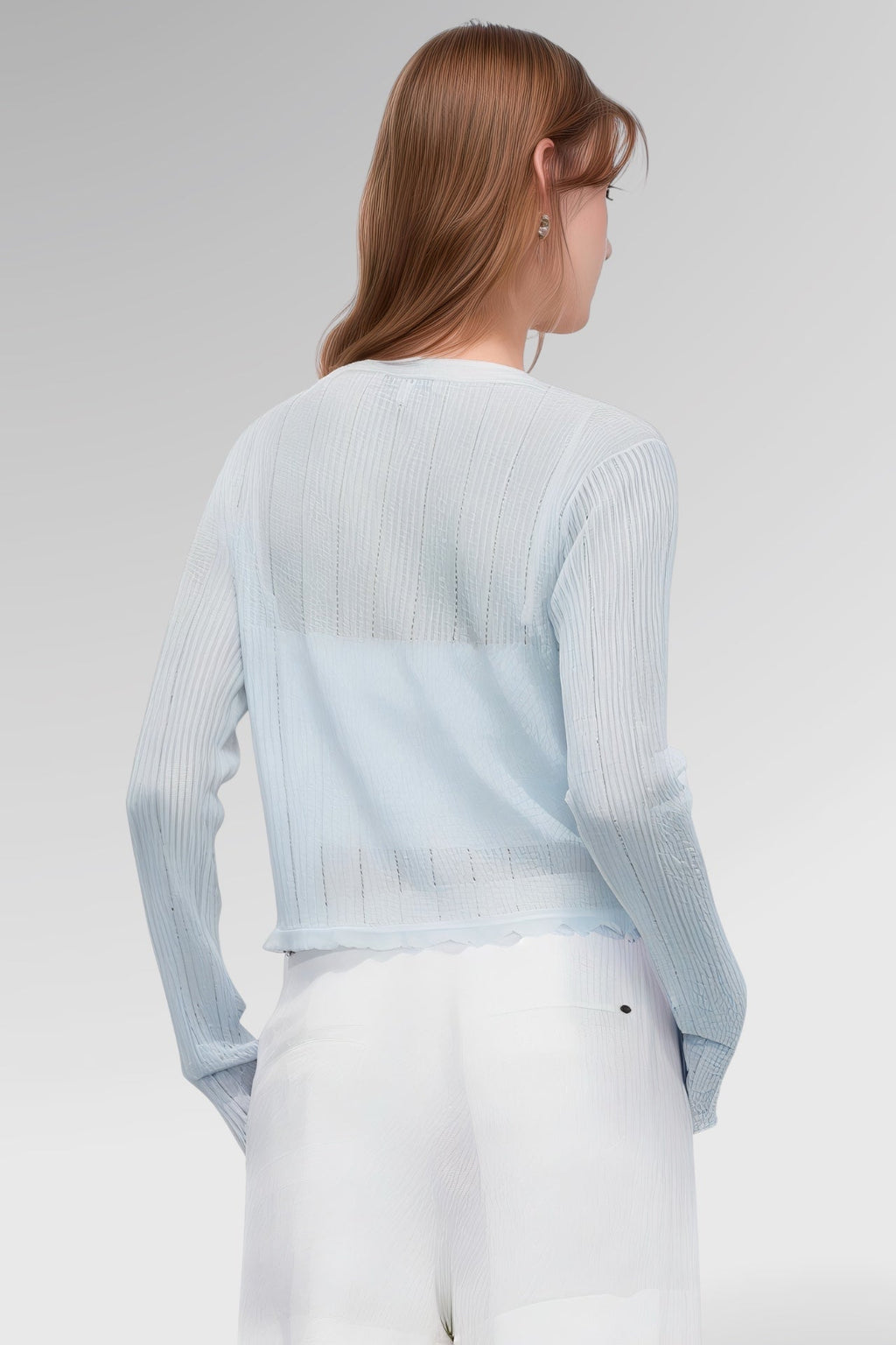 Azure Veil Sheer Cardigan