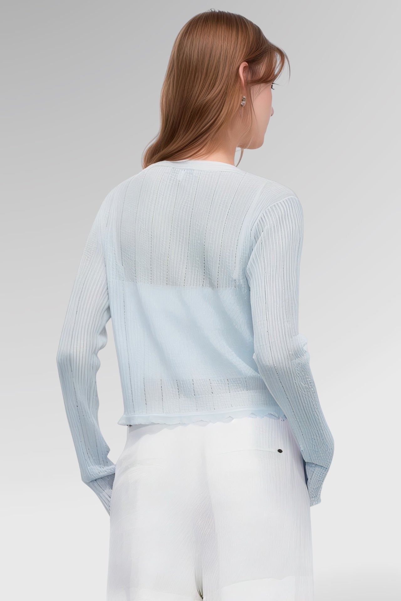 Azure Veil Sheer Cardigan