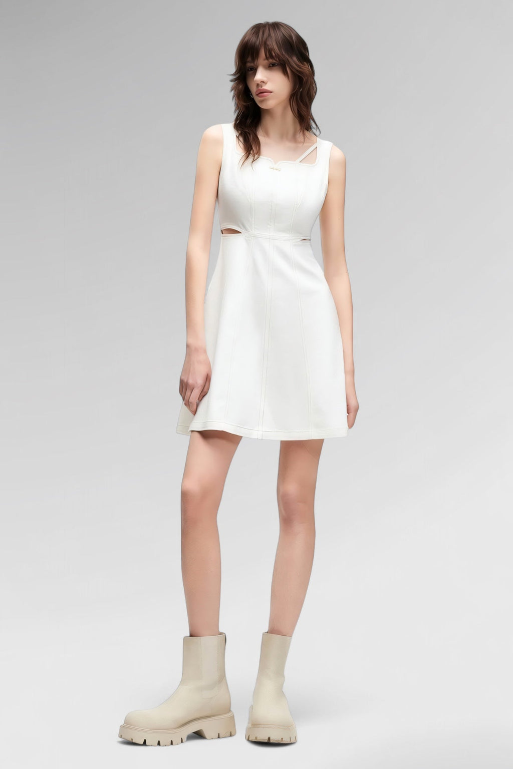 Ethereal Cutout Cotton Mini Dress