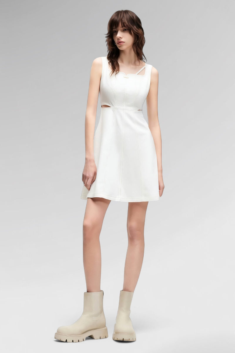 Ethereal Cutout Cotton Mini Dress