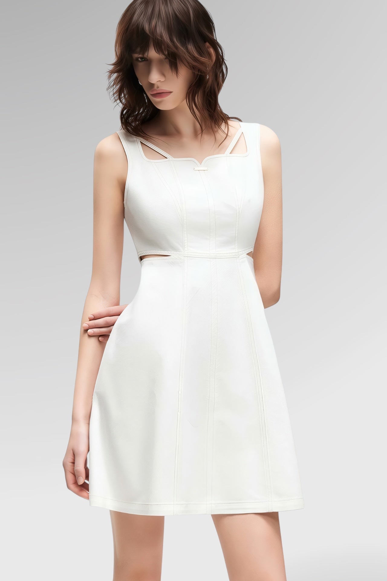 Ethereal Cutout Cotton Mini Dress