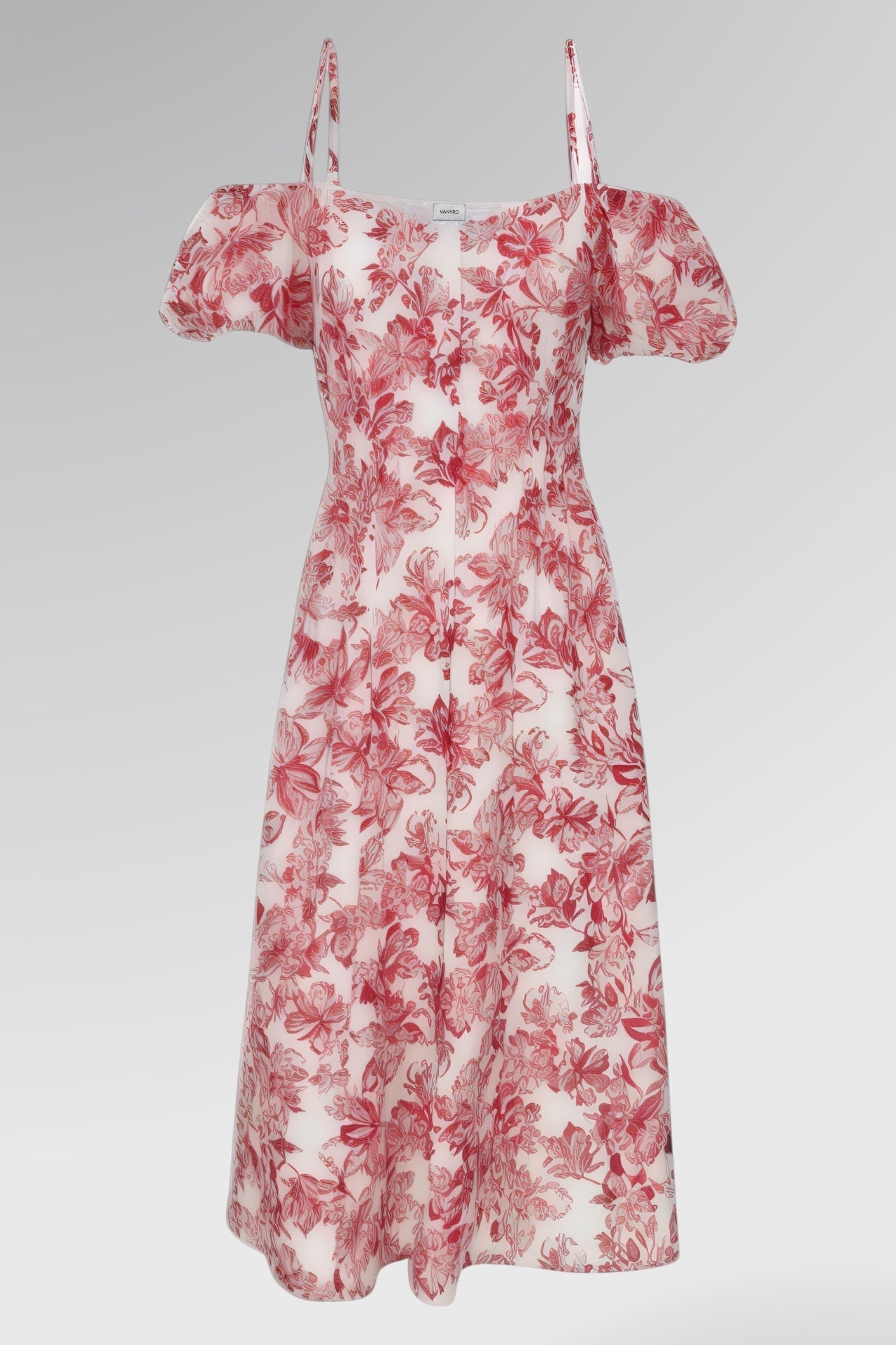 Whispered Grace Silk Midi Dress