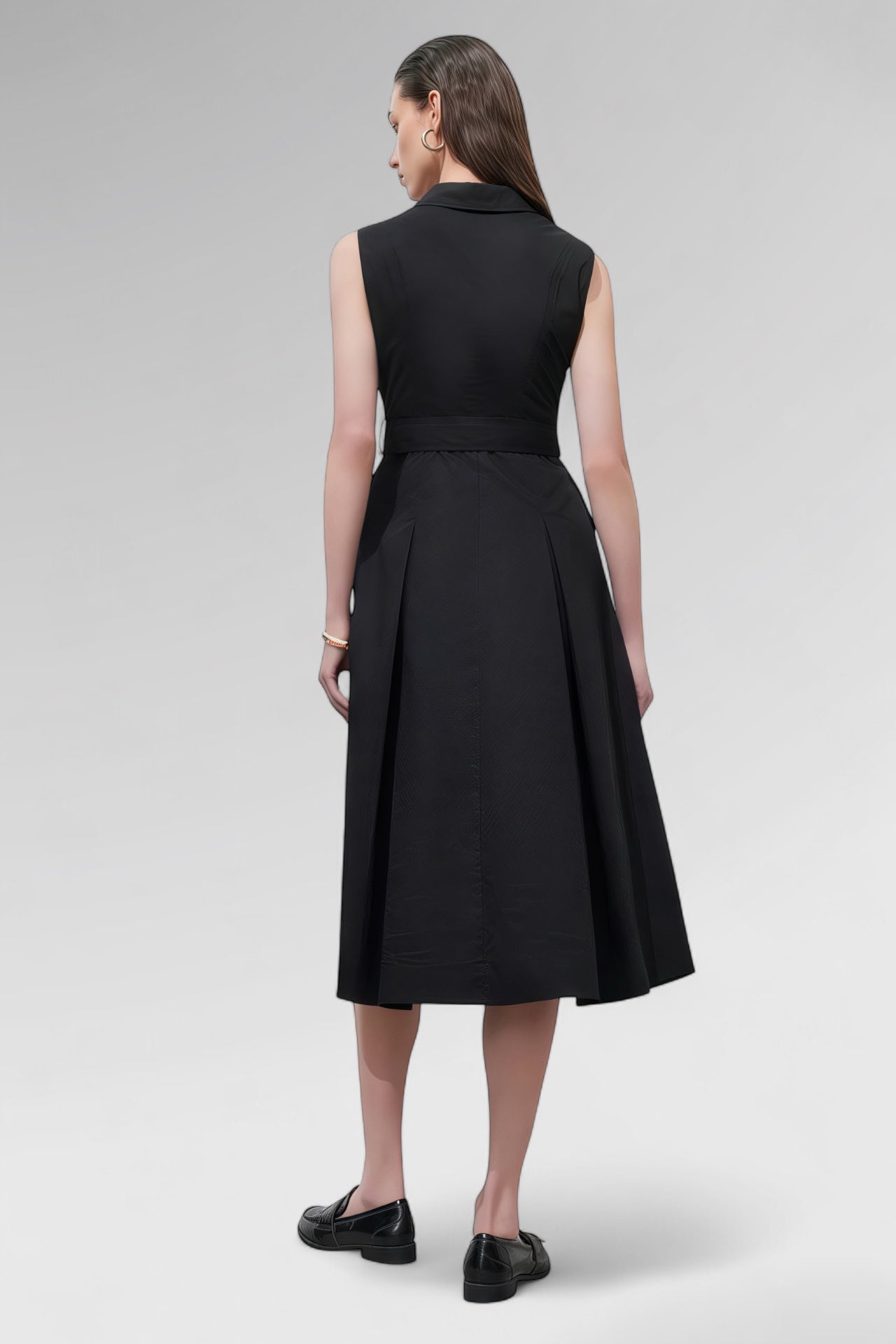 Midnight Grace Cotton Midi Dress