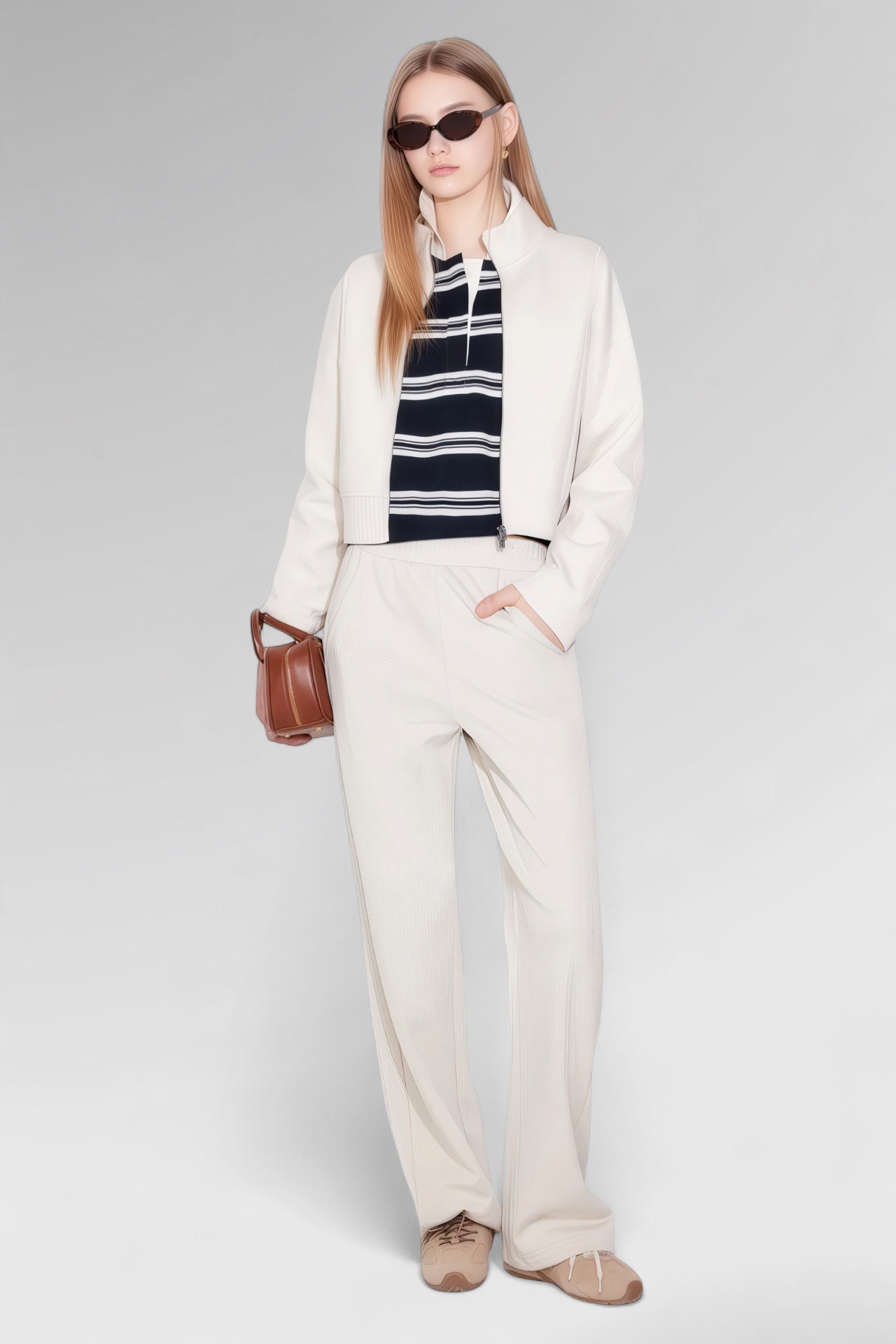Structured Cropped Zip Jacket
