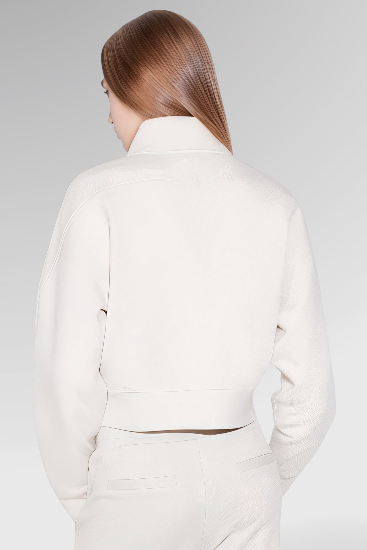 Structured Cropped Zip Jacket