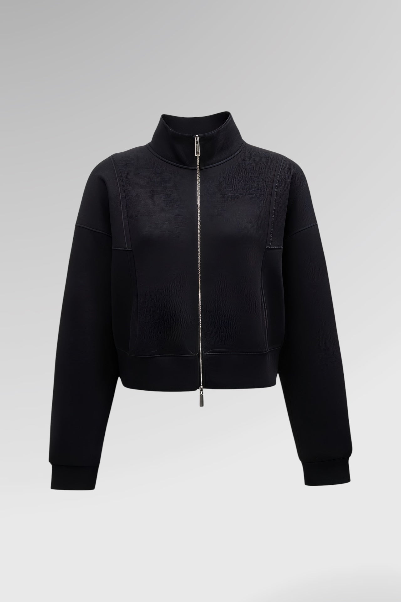 Structured Cropped Zip Jacket