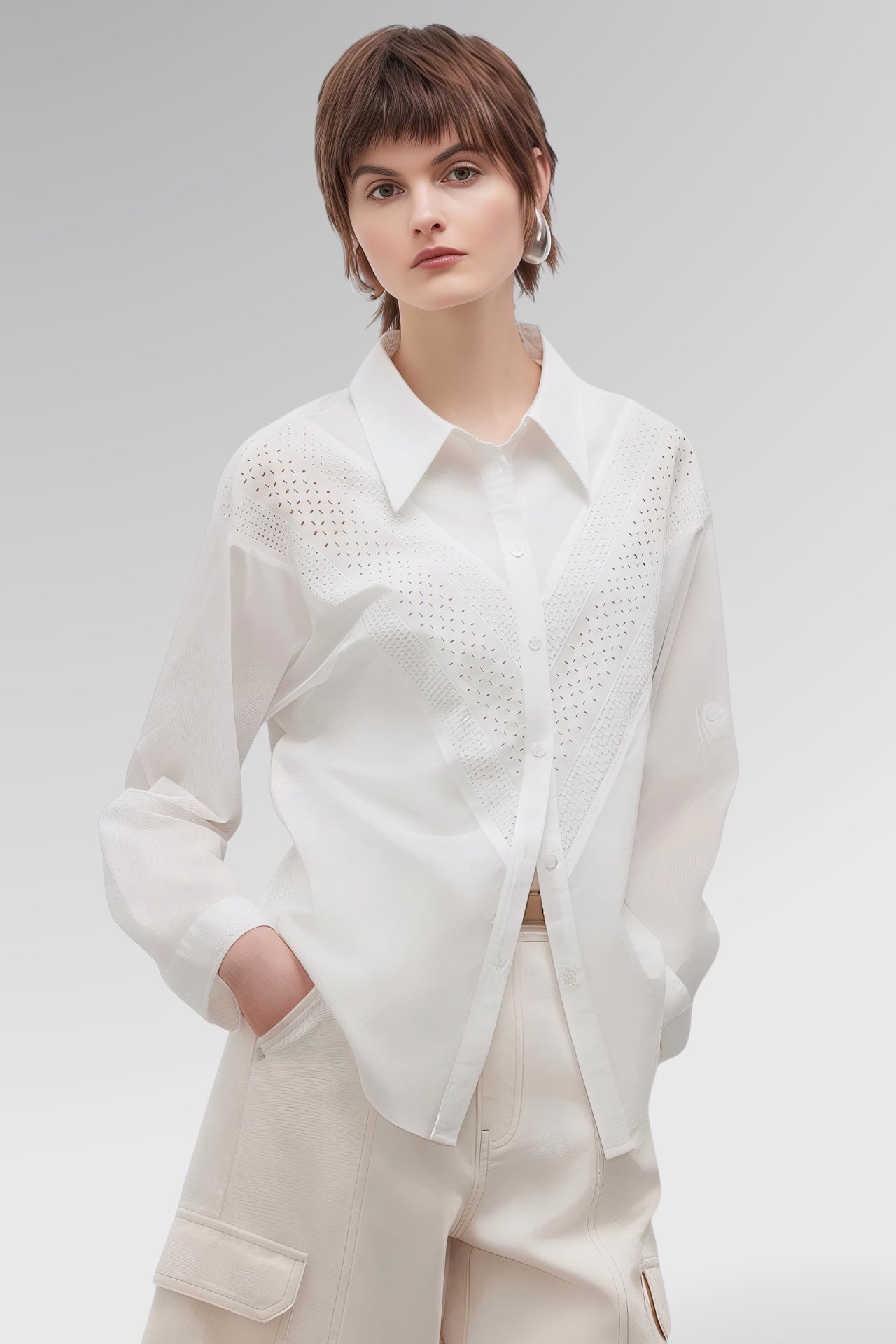 Ecru Summer Knit Shirt