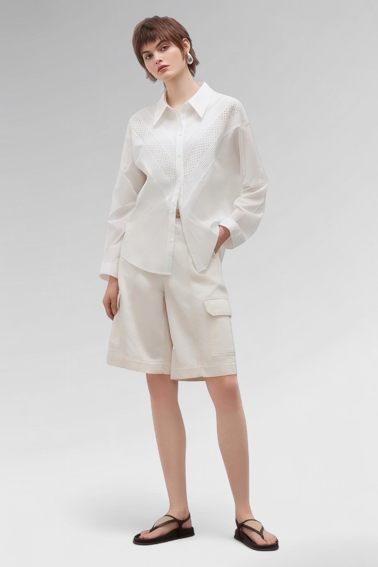 Ecru Summer Knit Shirt