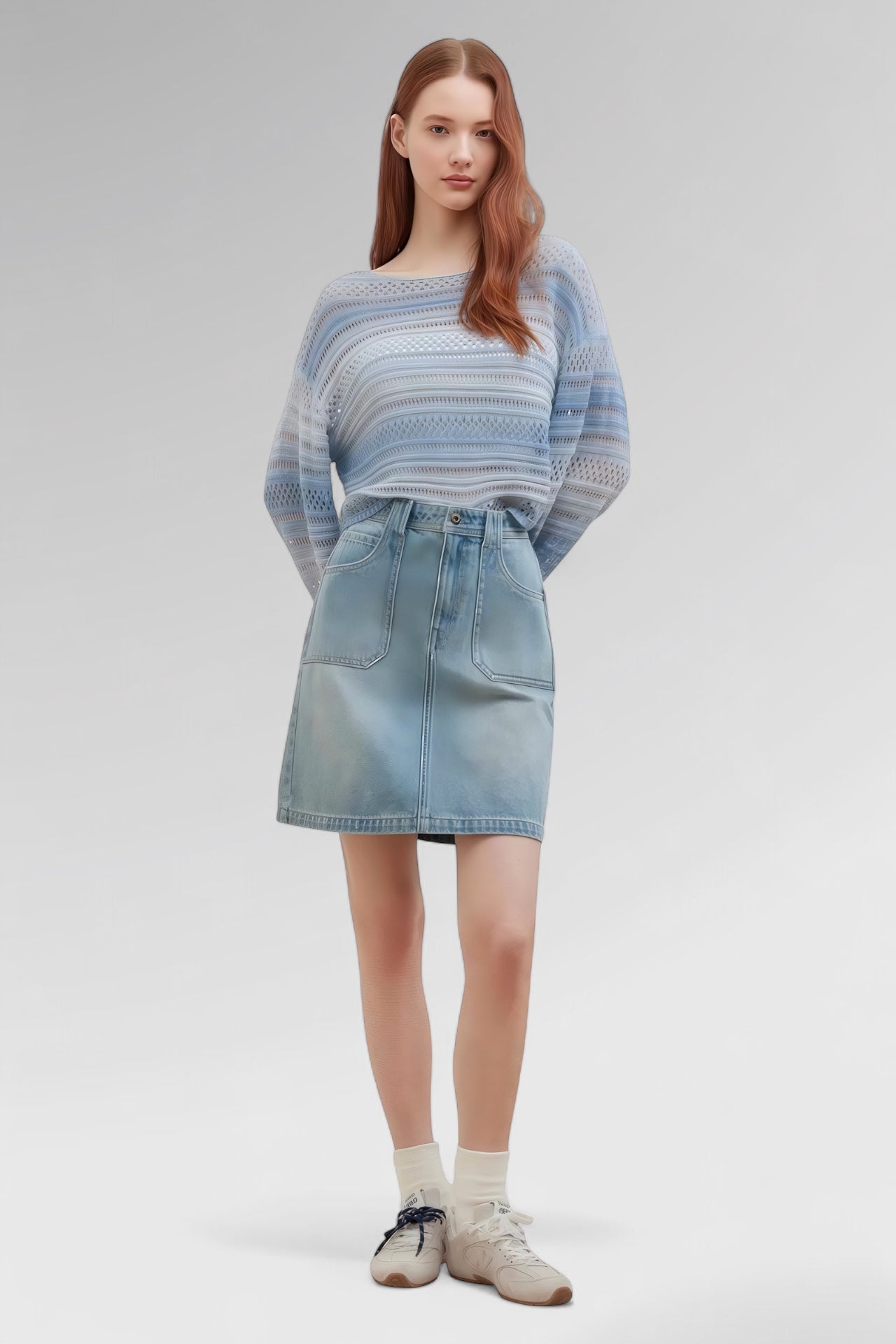 Urban Contour A-Line Denim Skirt