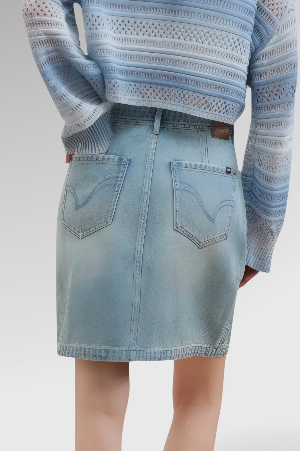 Urban Contour A-Line Denim Skirt