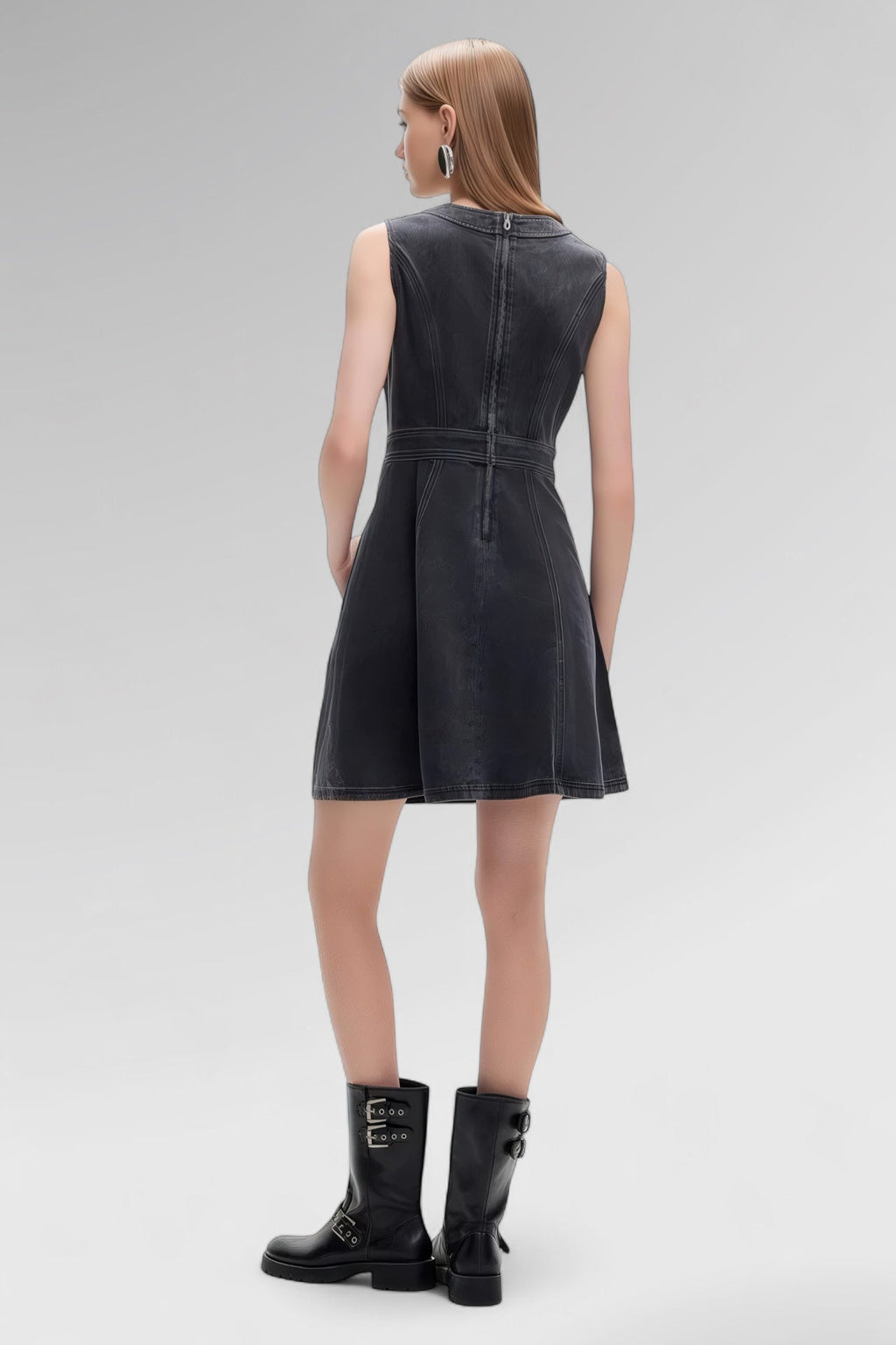 Obsidian Frame Denim Mini Dress